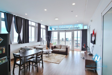 Beautiful top floor 1 bedroom apartment for rent in Tay ho, Ha noi